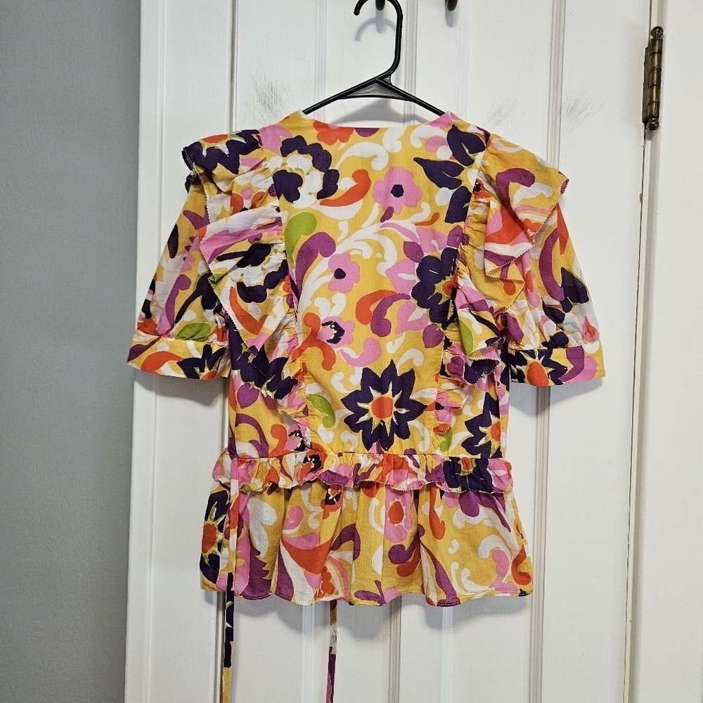 J Crew Collection Ruffle Wrap Top - Picture 6 of 7